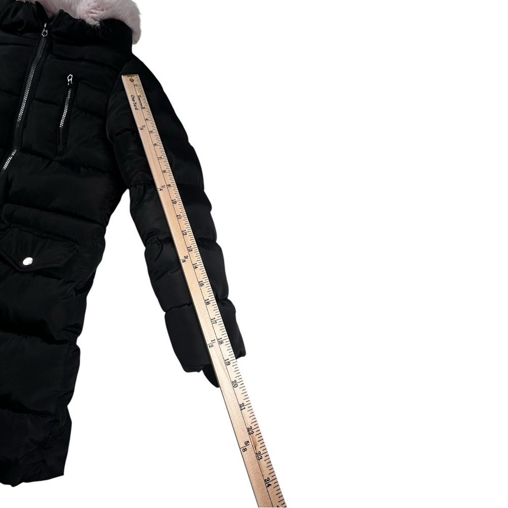 Arctic Squad Kids Puffer Jacket – Size 12 – Black with Faux Fur Hood pre-loved - Picture 4 of 12